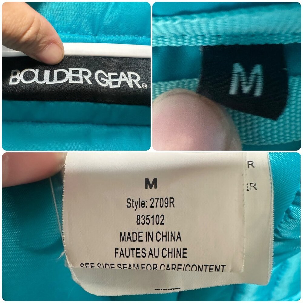 Boulder Gear Puffer Coat Jacket Women Medium Blue Winter Removable Hoodie Quilte - Picture 3 of 16